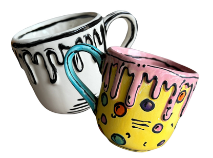 Bisque Rainbow Drip Mug (Case of 4)