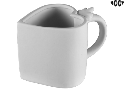 Bisque Chunky Heart Mug (Case of 6)