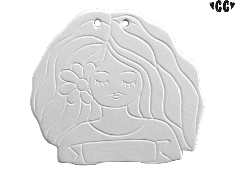 Bisque Happy Chica Wall Plaque (Case of 8)
