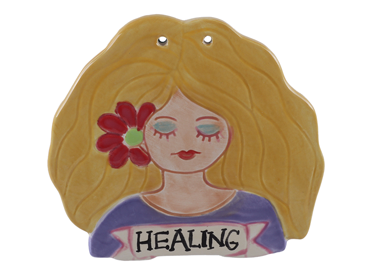 Bisque Happy Chica Wall Plaque (Case of 8)