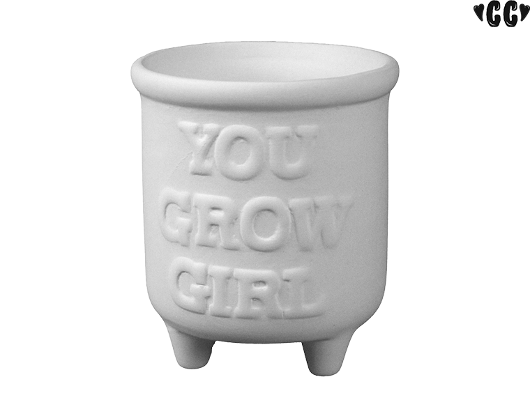 Bisque You Grow Girl Planter (Case of 4)