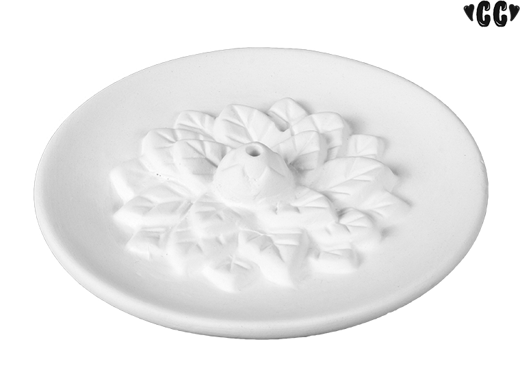 Bisque Luisa's Lotus Incense Dish (Case of 8)
