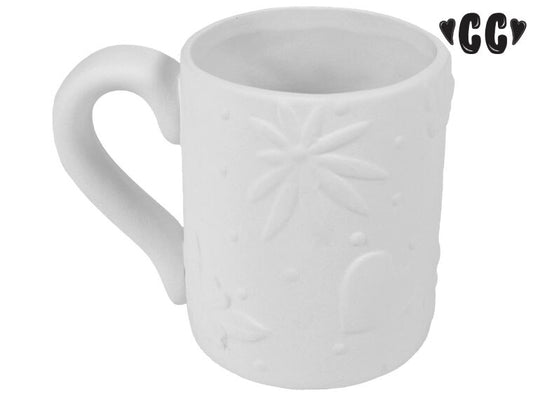 Bisque Floral Mug (Case of 6)
