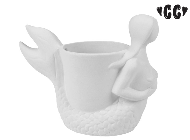 Bisque Mermaid Planter (Case of 4)
