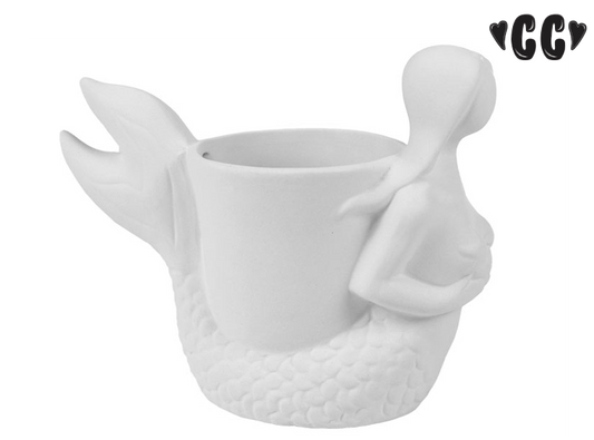 Bisque Mermaid Planter (Case of 4)