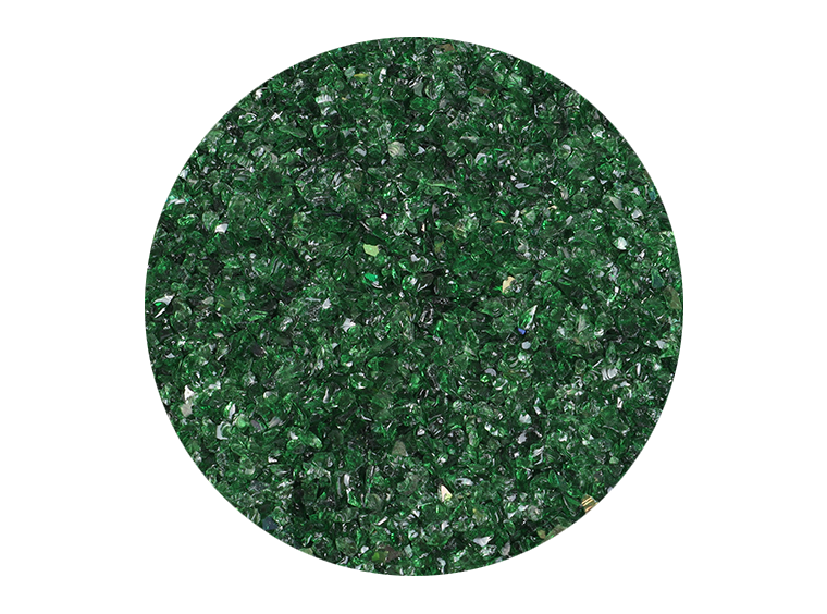 Carolina Frit Dark Green Iridescent - Medium - 20 Ounces (Case of 1)