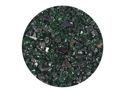 Carolina Frit Dark Green Iridescent - Coarse - 5 Pounds (Case of 1)