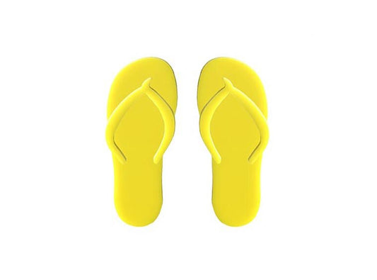 Pair Of Flip Flops - Yellow 2 1/2" (Case of 1)