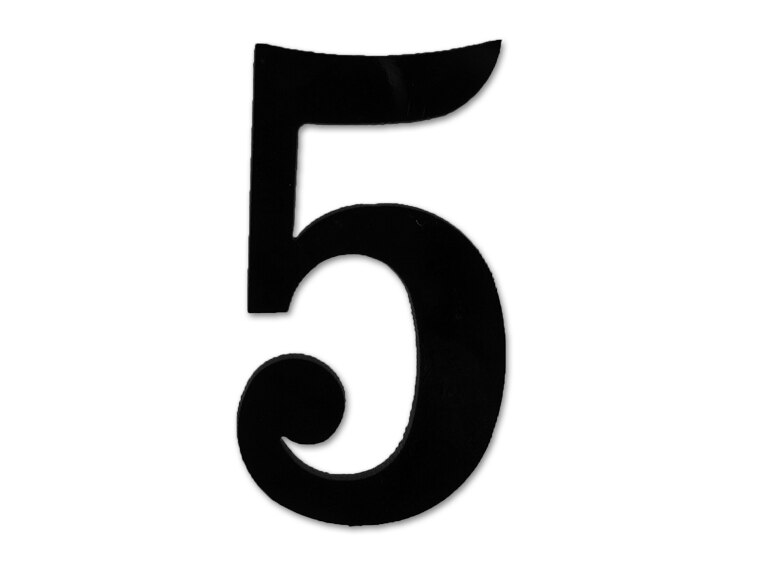 Number 5 Glass Design (Case of 1)