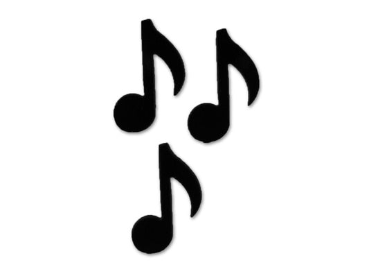 Black Eighth Music Note Glass Design (Case of 1)