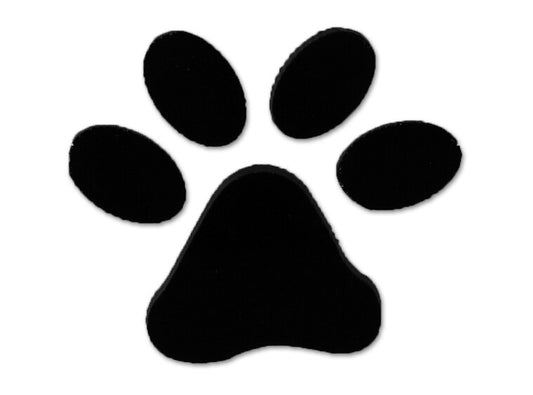 Black Paw Print Glass Design (Case of 1)