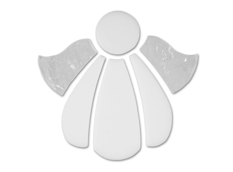 Wispy White Glass Angel Glass Design (Case of 1)