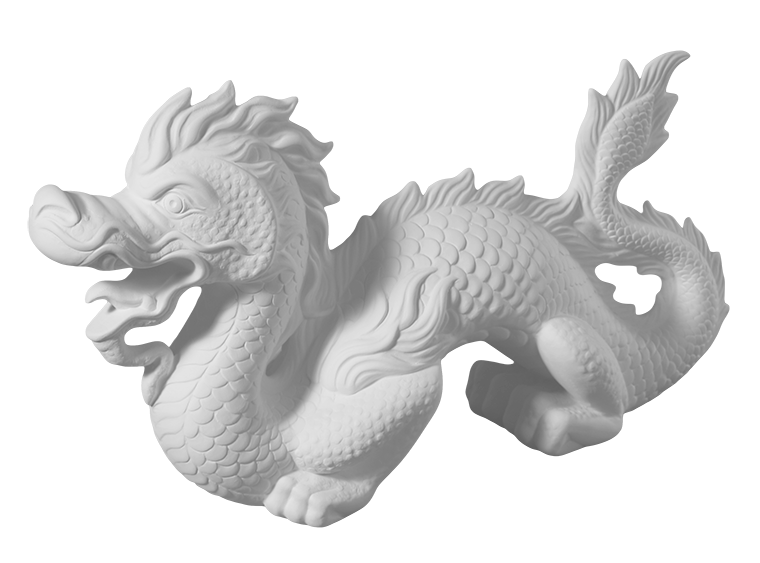 Bisque Asian Dragon (Case of 1)