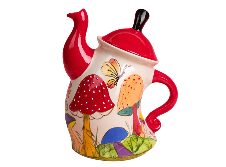 Bisque Dancing Tea Pot (Case of 2)