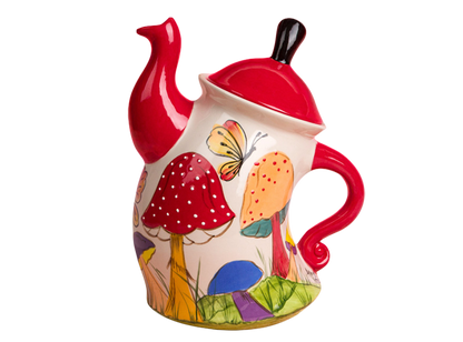 Bisque Dancing Tea Pot (Case of 2)