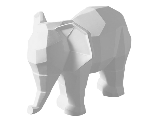 Bisque Faceted Elephant (Case of 2)