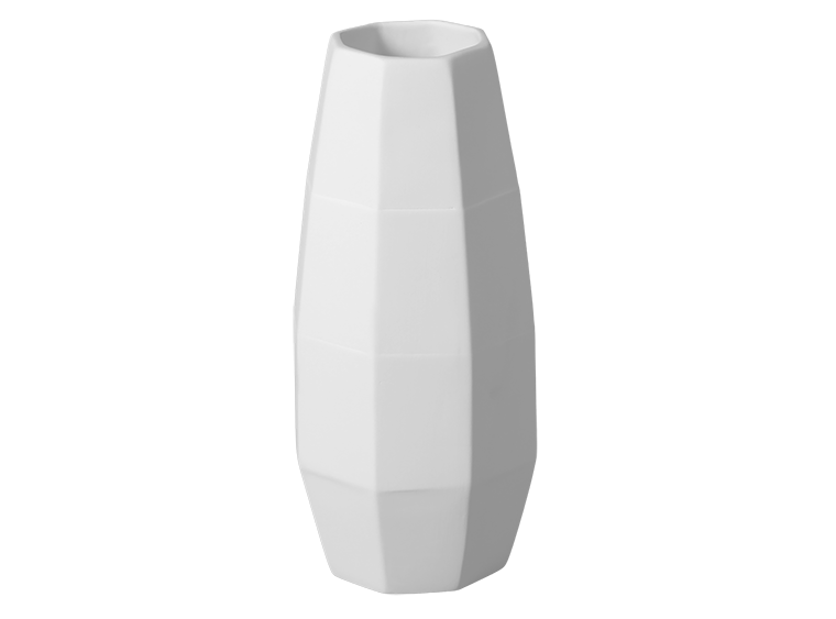 Bisque Faceted Vase (Case of 3)