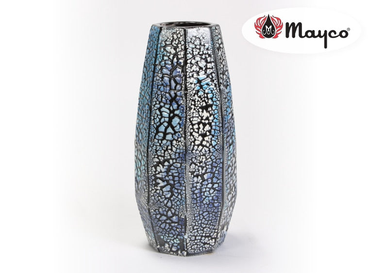 Bisque Faceted Vase (Case of 3)