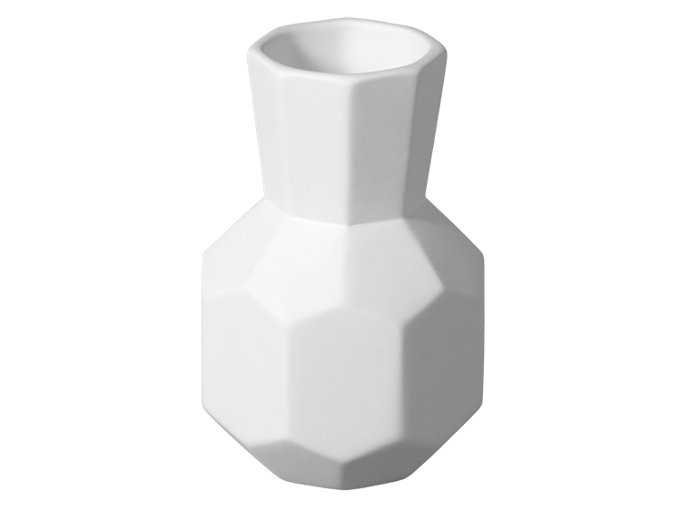 Bisque Faceted Bud Vase (Case of 4)