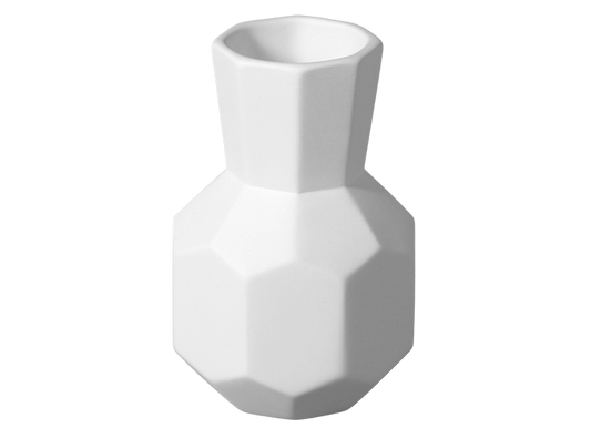 Bisque Faceted Bud Vase (Case of 4)