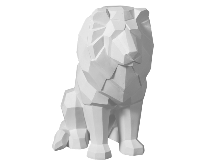 Bisque Faceted Lion (Case of 2)