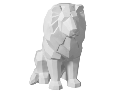 Bisque Faceted Lion (Case of 2)