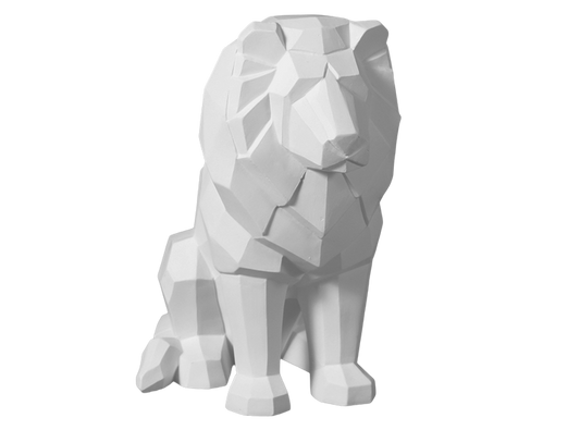 Bisque Faceted Lion (Case of 2)