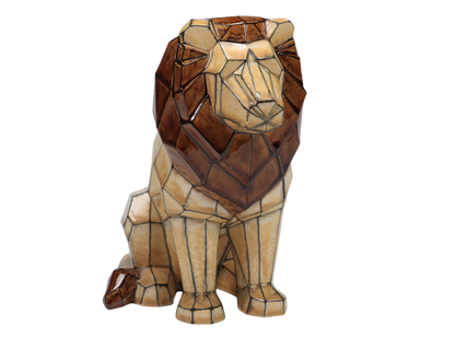 Bisque Faceted Lion (Case of 2)