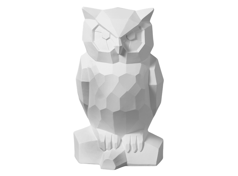 Bisque Faceted Owl (Case of 2)