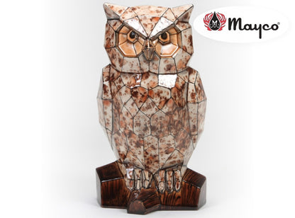 Bisque Faceted Owl (Case of 2)