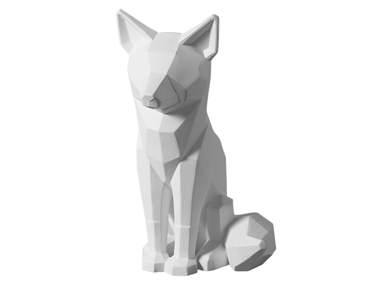 Bisque Faceted Fox (Case of 2)