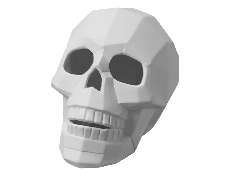 Bisque Faceted Skull (Case of 2)