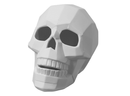 Bisque Faceted Skull (Case of 2)