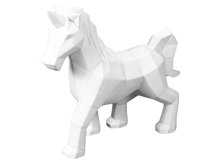 Bisque Faceted Unicorn (Case of 2)