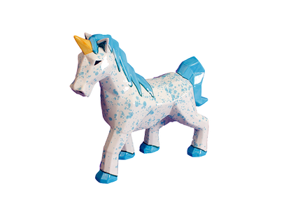 Bisque Faceted Unicorn (Case of 2)