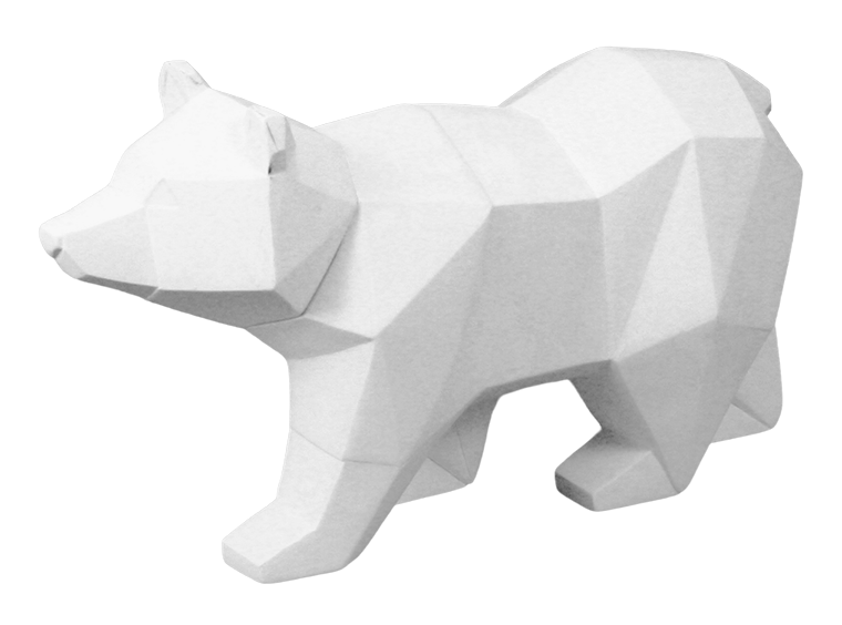 Bisque Faceted Bear (Case of 2)