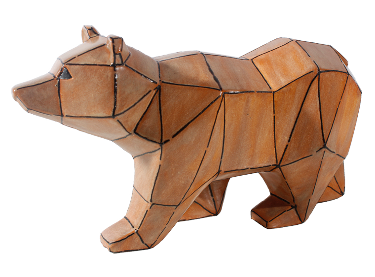 Bisque Faceted Bear (Case of 2)