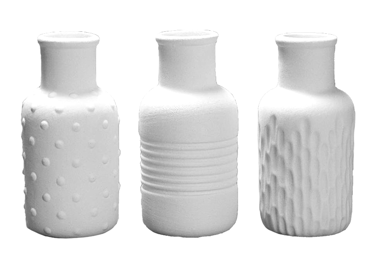 Bisque Textured Bud Vases (Case of 6)