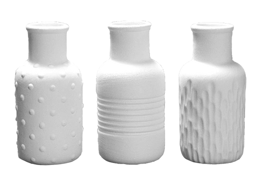 Bisque Textured Bud Vases (Case of 6)