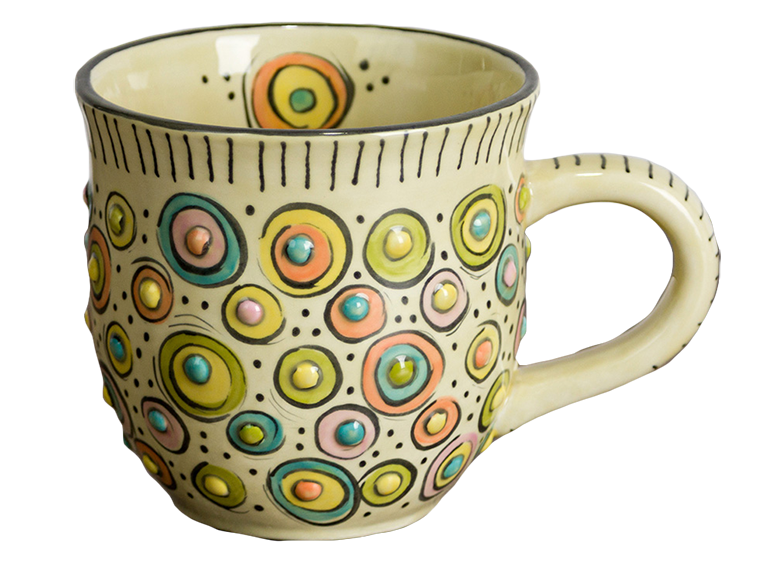 Bisque Hobnail Mug (Case of 6)