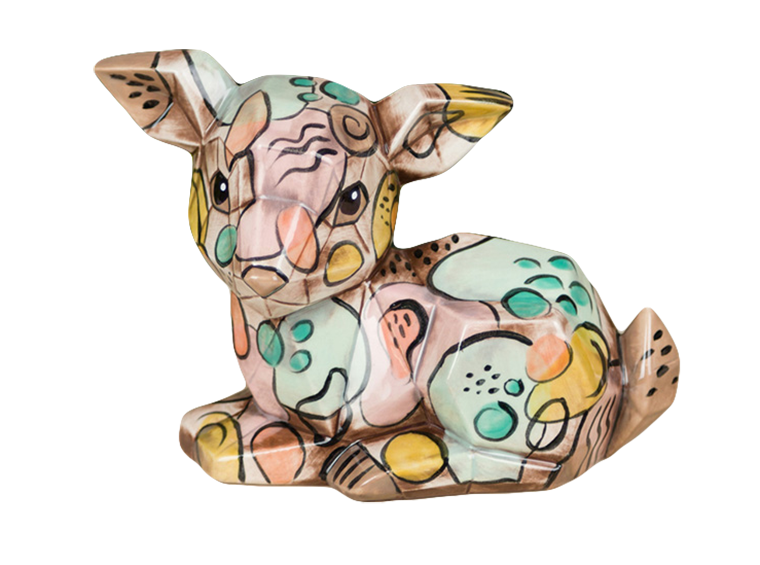 Bisque Fawn Facet-Ini (Case of 6)