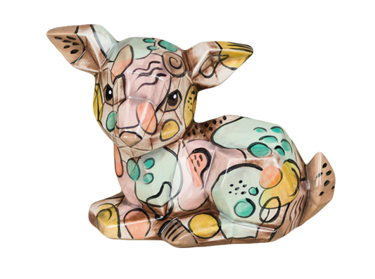 Bisque Fawn Facet-Ini (Case of 6)