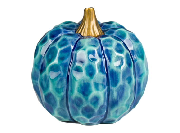 Bisque Round Hammered Pumpkin (Case of 6)