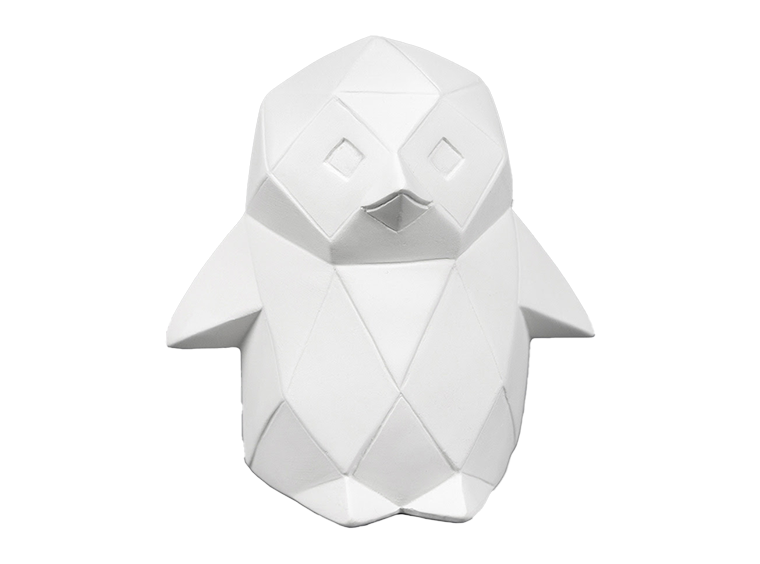 Bisque Penguin Facet-Ini (Case of 6)