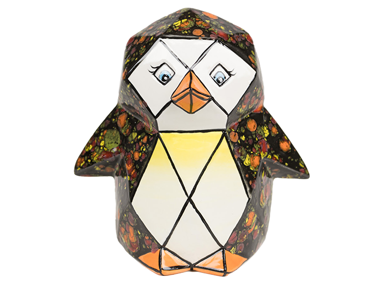 Bisque Penguin Facet-Ini (Case of 6)