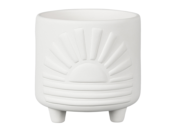 Bisque Sun Footed Container (Case of 2)
