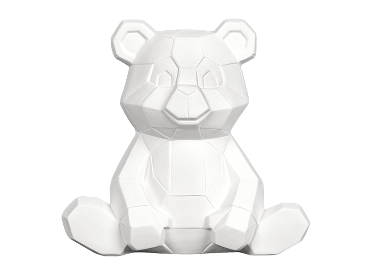Bisque Teddy Bear Facet-Ini (Case of 6)