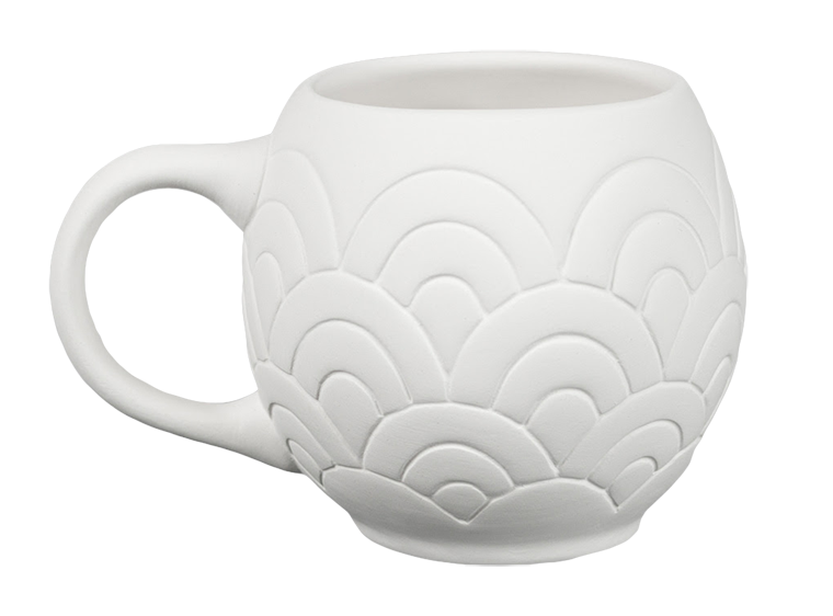 Bisque Scalloped Mug (Case of 6)