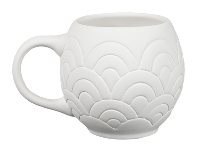 Bisque Scalloped Mug (Case of 6)