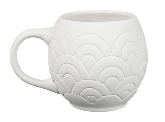 Bisque Scalloped Mug (Case of 6)